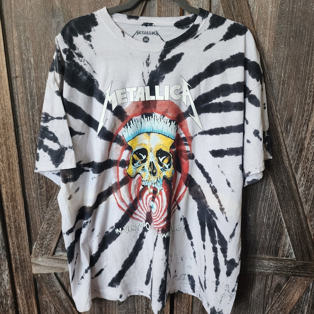 Metallica Shirt Adult Size 2XL Tie Dye Skull In Vertigo You Will Be Short Sleeve